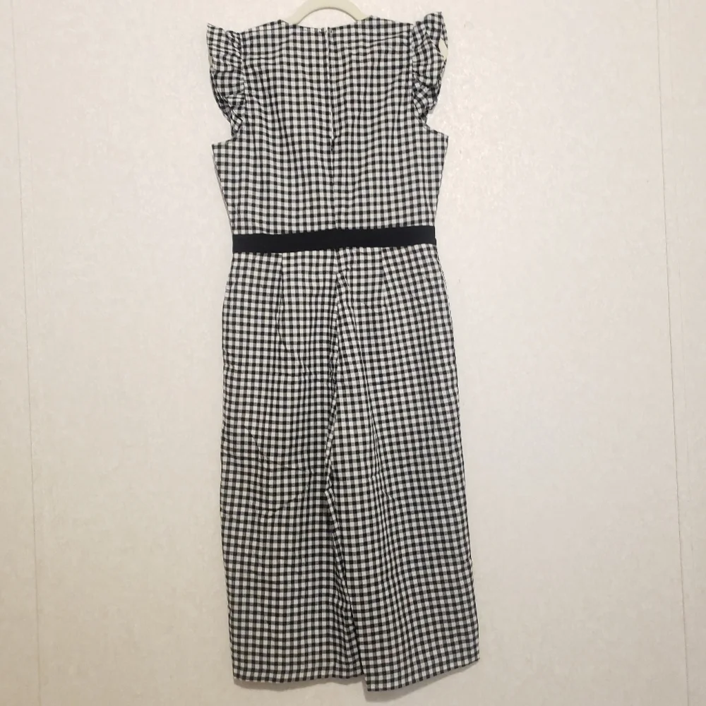 NEW BCBG PLAID JUMPSUIT...SIZE:10 - Picture 4 of 15